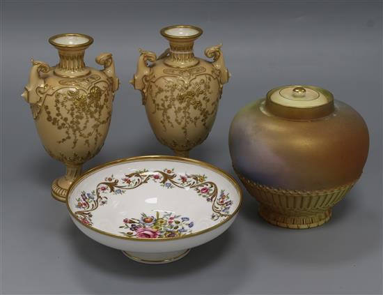 A small collection of Royal Worcester ceramics, H 16.5cm (largest)